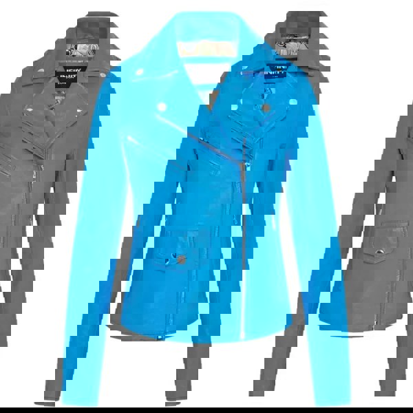 Leather Company Women's Real Leather Brando Style Biker Jacket