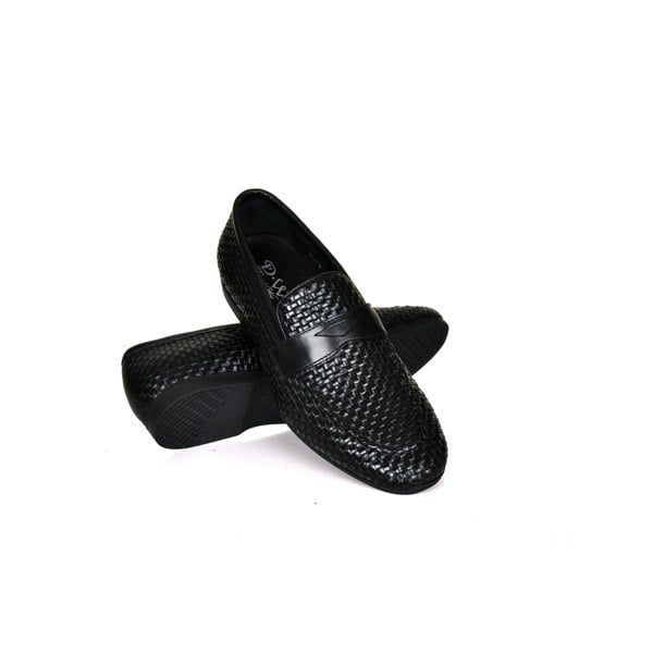 Lorenzo Woven Loafers - Black