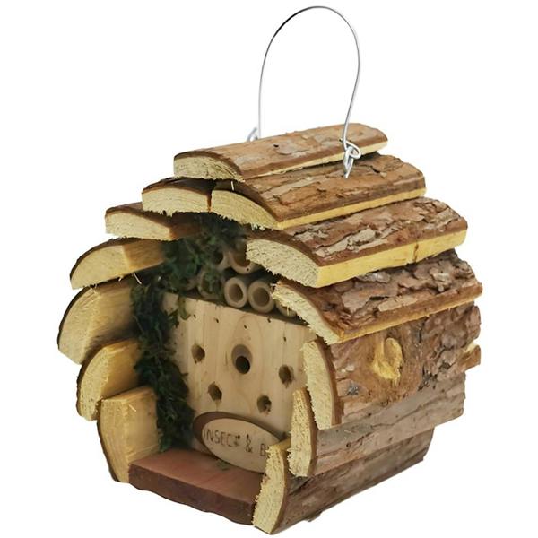 Gr8 Garden Wooden Insect and Bee Hotel House Hanging Garden Wildlife Nest Box