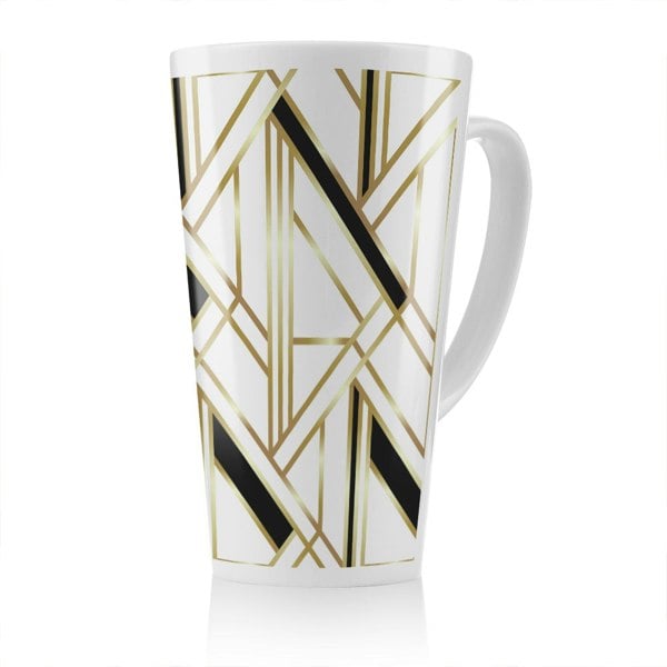 Benjamin Tate Design Golden Art Deco Latte Mug