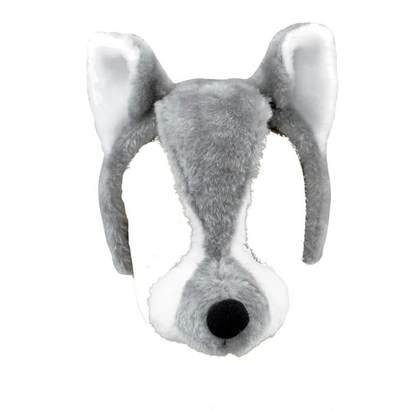 Bristol Novelty Unisex Kids/Children Plush Wolf Mask With Sound - Grey/White - 