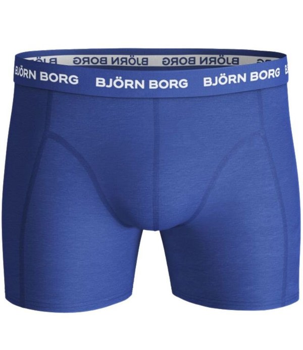 Bjorn Borg - 3 - Pack Classic Logo Boxer Trunks, Blue Mix - Boxers - and - Briefs.net