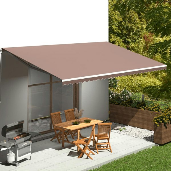 Berkfield Replacement Fabric for Awning Brown 6x3 m
