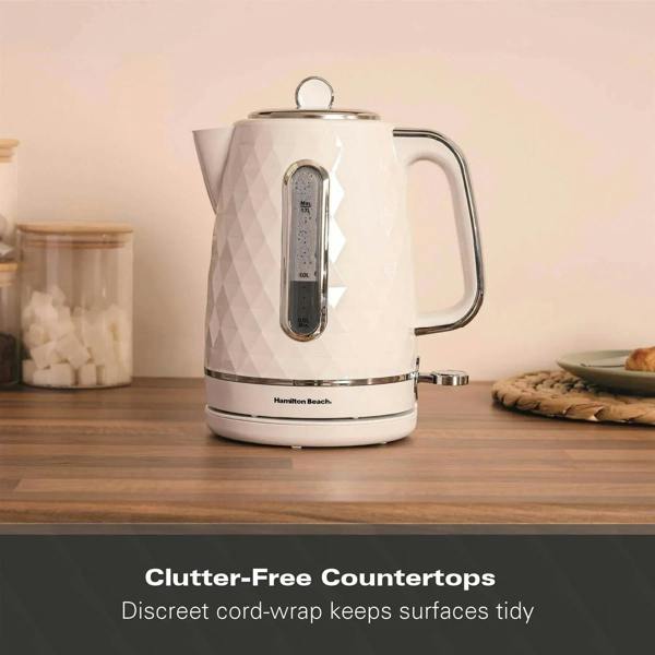 Hamilton Beach Diamond 1.7L Kettle - White