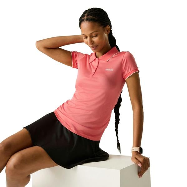 Regatta Womens/Ladies Remex II Polo Neck T-Shirt - Peach Pink Solid - 