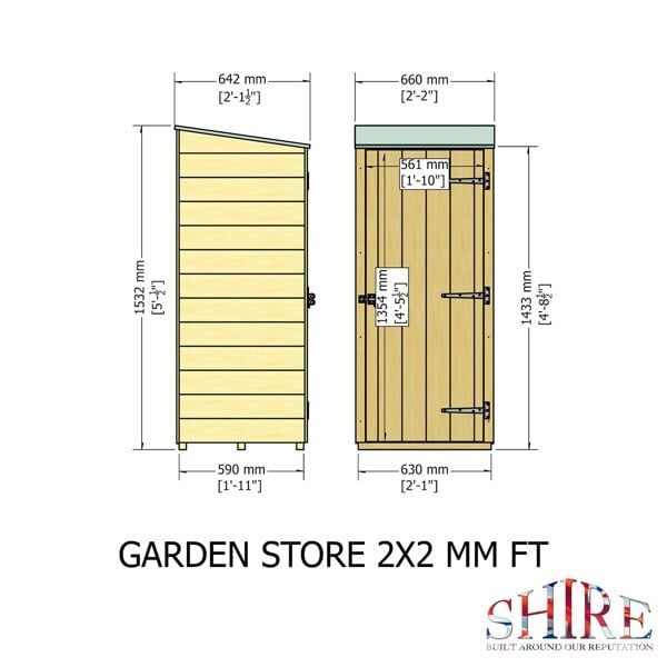 Shire Garden Store Shiplap 2x2 - Best Shed