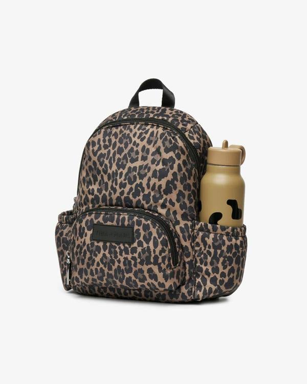 Tiba + Marl Mini Elwood Kids Backpack 2.0 Brown Tonal Leopard Print