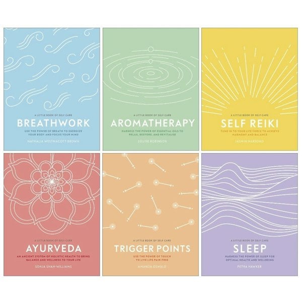 A Little Book of Self Care 6 Book Set - Sleep, Self Reiki, Breathwork, Trigger Points & more