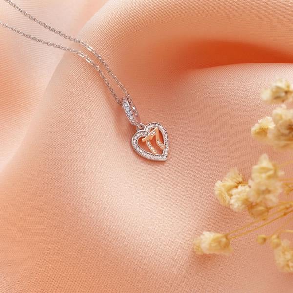 Parus Home 17th Birthday Necklace Sterling Silver Heart Pendant