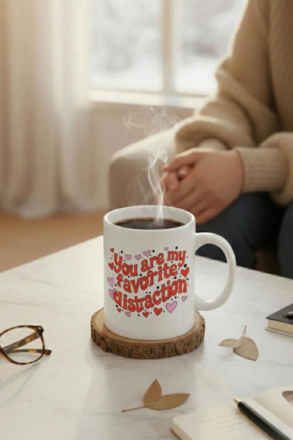 Dyzi You Are My Favorite Distraction Mug Valentine’s Day Gift
