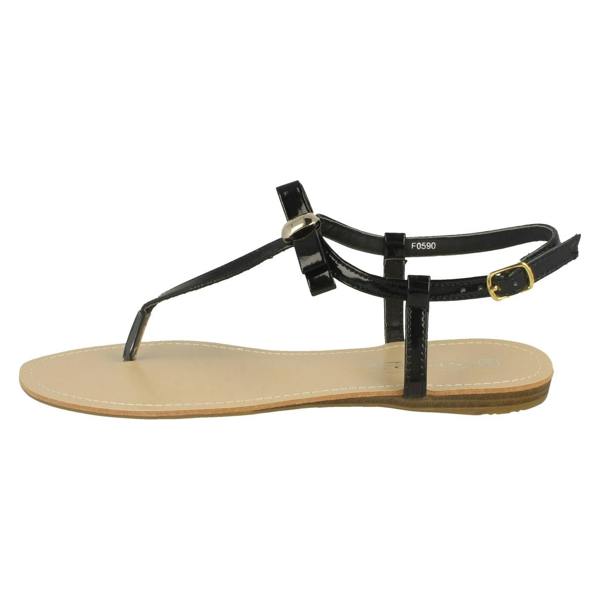 Spot On Ladies Spot On Open Toe Sandals