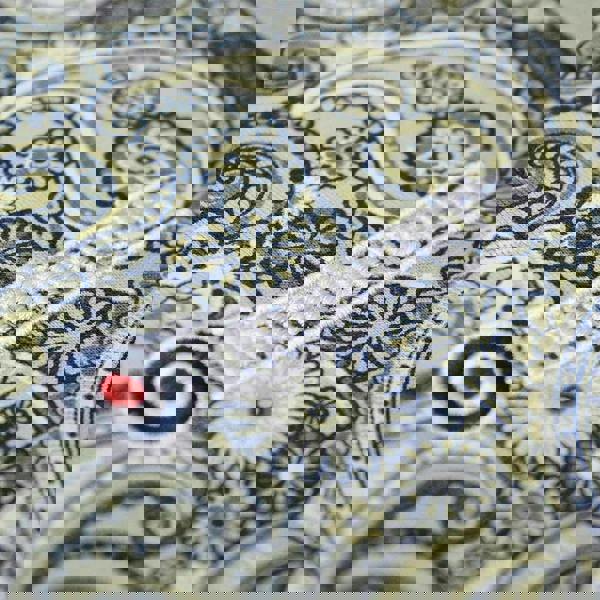 Lambretta Mens Classic Paisley Print Mod Retro Ska Casual Polo