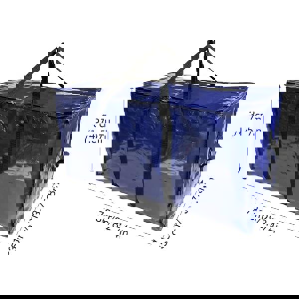 Gr8 Home Set of 6 Heavy Duty Plastic Clothes Storage Bags Moving Boxes Bins Carry Case