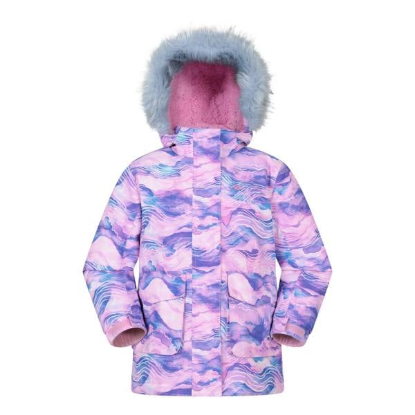 Mountain Warehouse Childrens/Kids Aries Printed 3 in 1 Jacket - Dark Pink - 