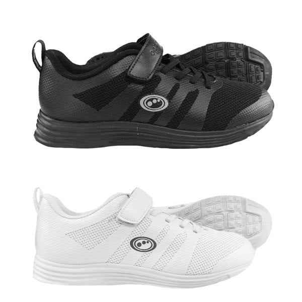 Mesh Top Easy Fasten School Trainers (Infant & Junior) – White & Black - Optimum