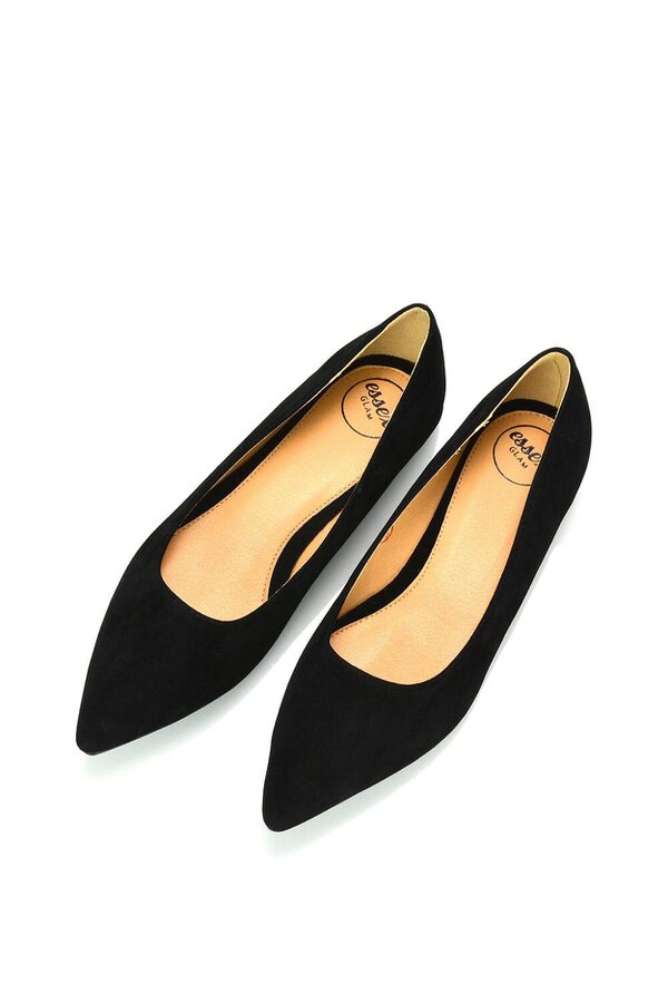 XY LONDON Pointed Toe Low Heel Bridal Ballerina Pump Shoes