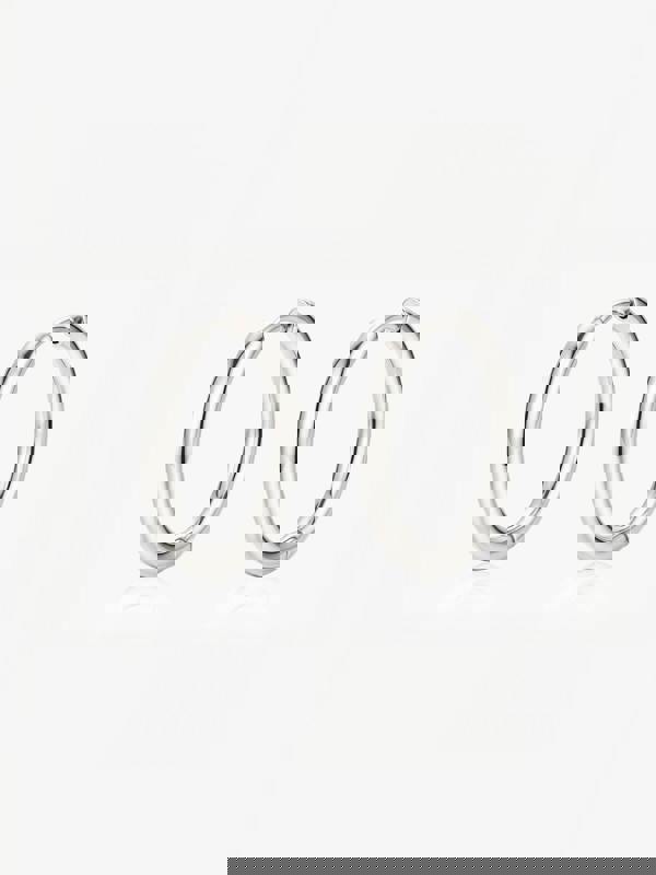 18k Gold or Silver Solid Hoop Earrings - 20mm 