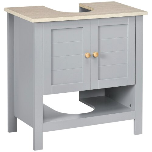 Wyld Haus Rola Grey Under Sink Vanity Storage Cabinet With Adjustable Internal Shelving