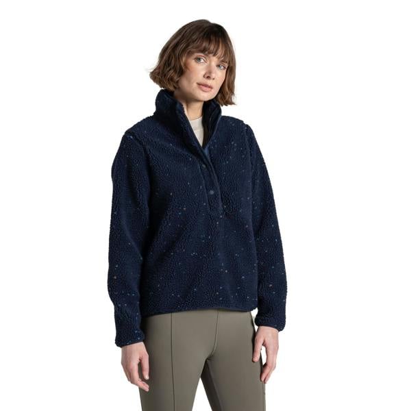 Craghoppers Womens/Ladies Massey Patterned Overhead Fleece Top - Dark Sapphire - 
