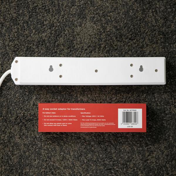 Samuel Alexander 4 Way Transformer Plug Extension Cable with 40cm Lead Wire