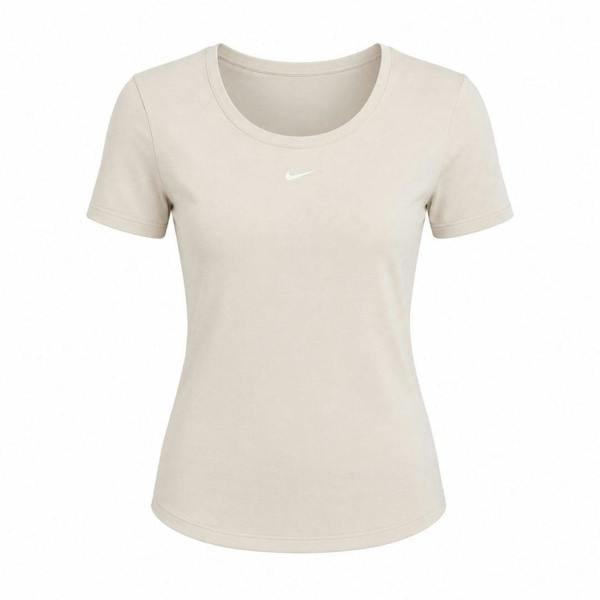 Nike Women's Tight Scoop-Back Mini-Rib Light Orewood Brown Top XS