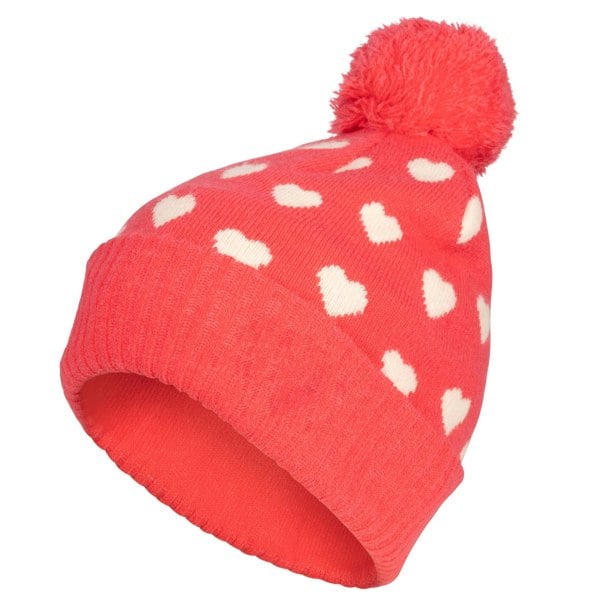 Trespass Girls Jude Pom Pom Beanie - Strawberry