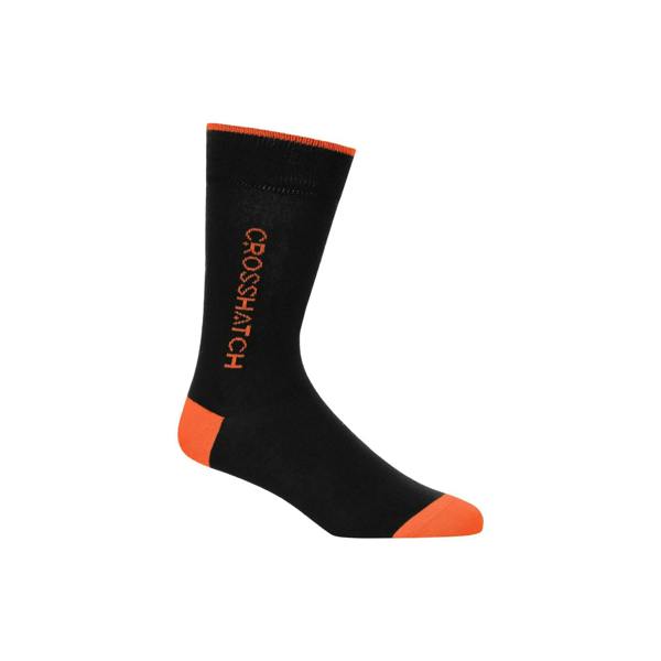 Crosshatch Mens Glowbow Crew Socks (Pack of 5) - Black/Multicoloured - 