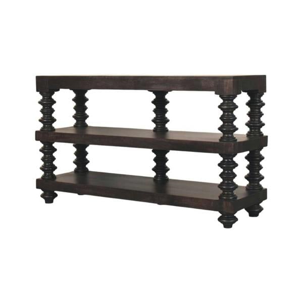 Artisan Furniture Spindle Shelf Console in Carbon Ash
