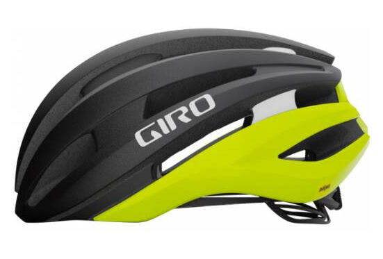 Giro Synthe MIPS II Road Cycling Helmet - Matt Black/Highlight Yellow