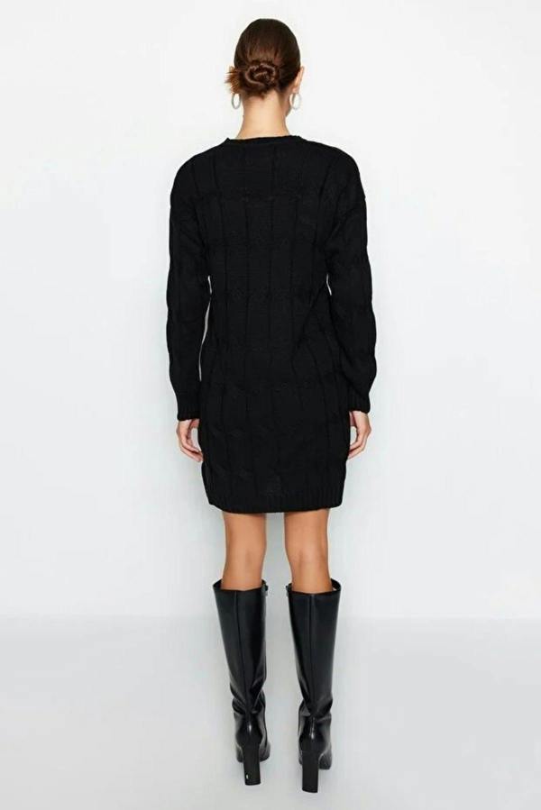 WOVCOR Mini Crew Neck Knit Dress
