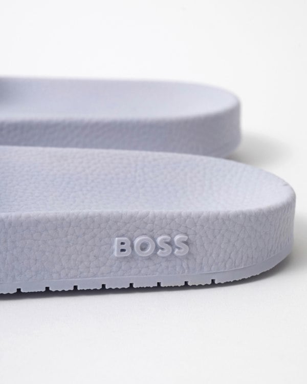 BOSS Orange Aryeh Italian Made Slides With Large Logo Detail logo detail