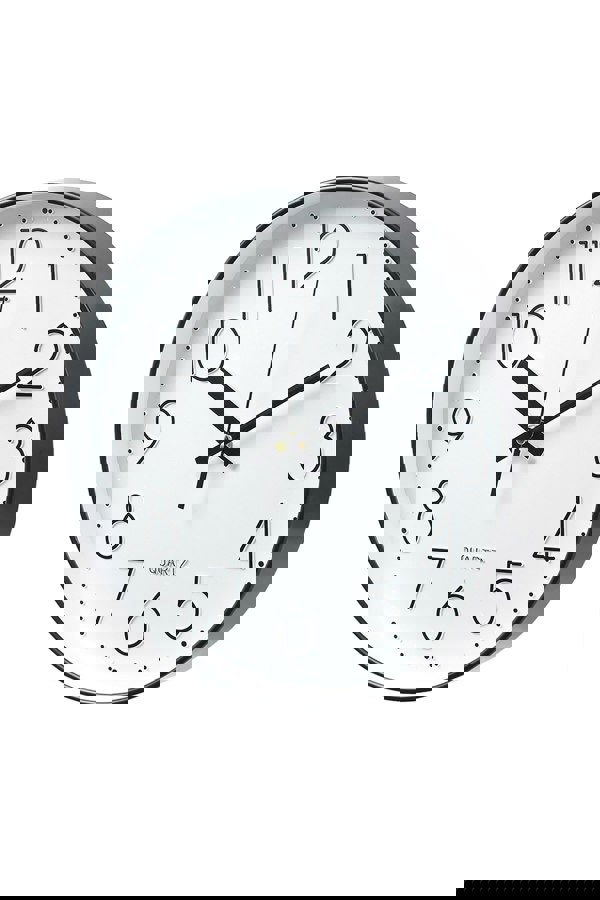 Living and Home 12-Inch Minimalist Wall Clock with Arabic Numerals