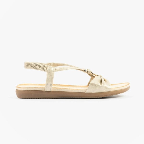 Dr Keller JAN Womens Sandals Gold Metallic
