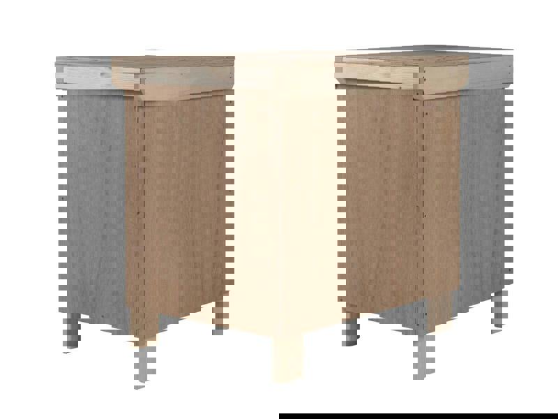 Arbor Garden Solutions Wooden Eucalyptus hardwood top workbench with lockable cupboard (V.9)