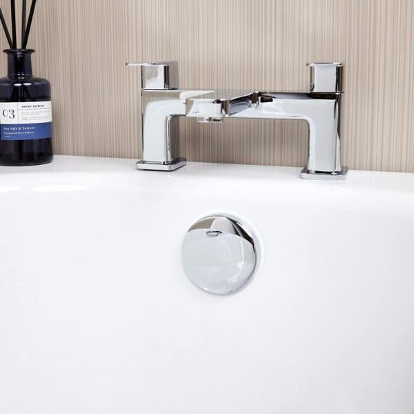 Flode Easy Clean Push Button Bath Waste - Chrome