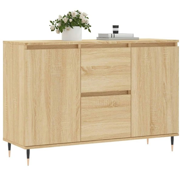 Berkfield Sideboard Sonoma Oak 104x35x70 cm Engineered Wood