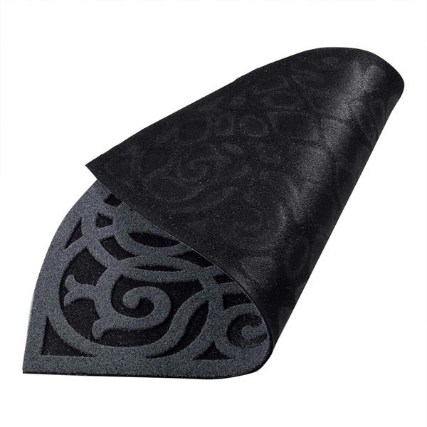 Nicoman Victorian Style Eco Halfmoon Indoor and Outdoor Doormat - Grey
