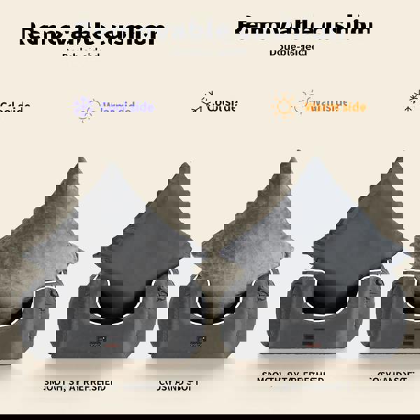 Skylos Dog Car Booster Seat  Pet Backrest Safe Protector Waterproof Travel Bed