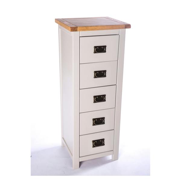 Cabinet Bits Argenta 5 Drawer Narrow Chest of Drawers Bras Drop Handle