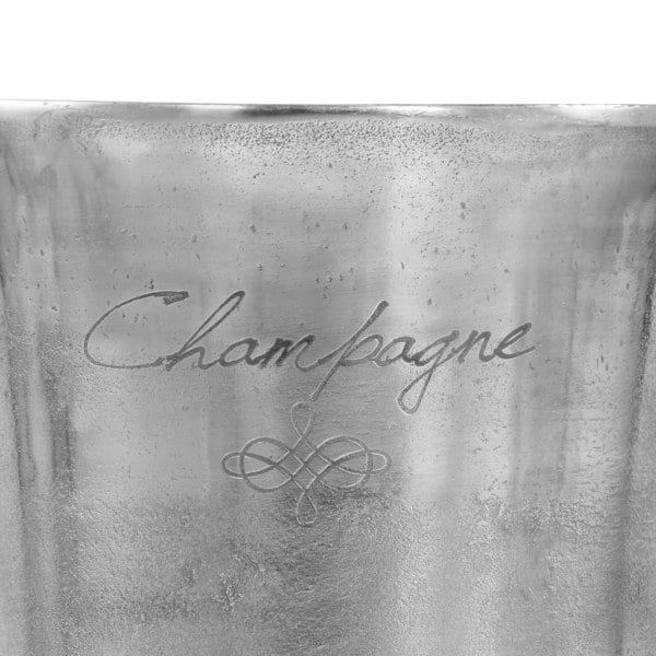 Berkfield Champagne Cooler Solid Aluminium 39x29x71 cm Silver