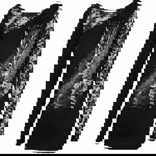 Spiral Direct LUCID DREAMS - Lace One Shoulder Top Black