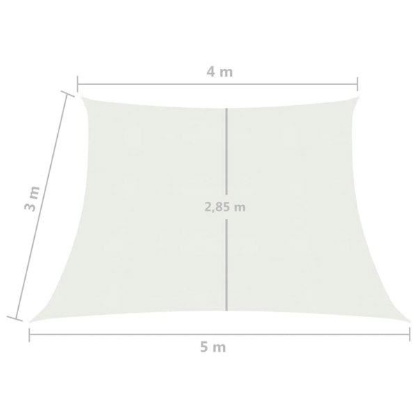 Berkfield Sunshade Sail 160 g/må_ White 4/5x3 m HDPE
