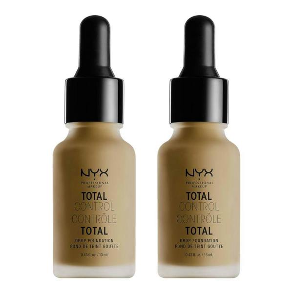 NYX Cosmetics 2 x NYX Professional Makeup Total Control Drop Foundation 13ml - 17 Cappuccino