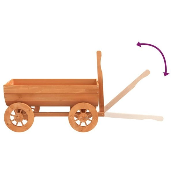 Berkfield Decorative Wagon 70x43x54 cm Solid Wood Fir