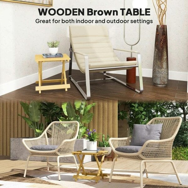 Bobobiy Wooden Foldable Outdoor Coffee Table