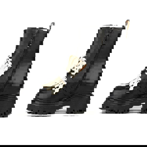 Embassy London Dominus - Black & White - Fringed Monk Strap Ankle Boot