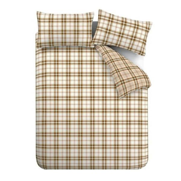 Kelso Check Burnt Orange Duvet Cover Set
