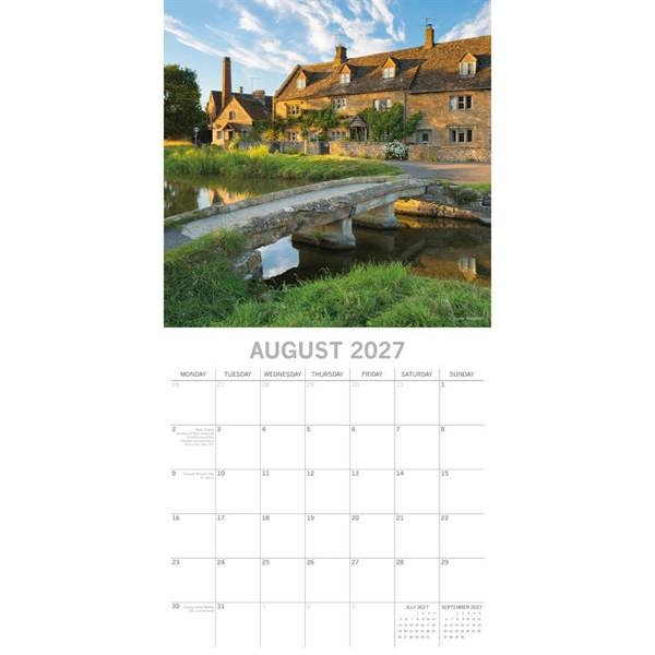 Gloucestershire Calendar 2027, Wall Calendars, Month To View, Travel, Gift