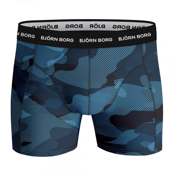 Bjorn Borg 3-Pack Camo Print Boxer Trunks, Blue Mix