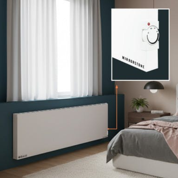 Mirrorstone Heating Mirrorstone 1400W Air Infrared + Convection Heating Panel With Manual Thermostat